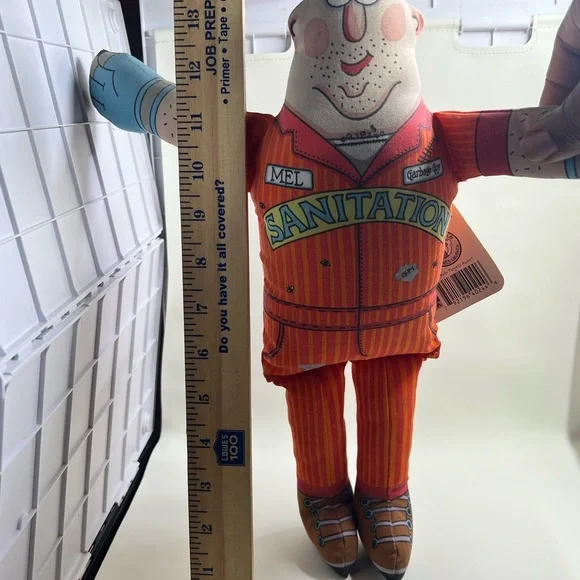 Colorful Sanitation Worker Plush Toy For Dogs - Picture 4 of 5